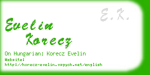 evelin korecz business card